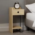 Κομοδίνο Sirius Megapap αριστερό χρώμα φυσικό οξιάς 32x30x61εκ.