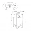 Κομοδίνο Sirius Megapap δεξί χρώμα φυσικό οξιάς 32x30x61εκ.