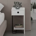 Κομοδίνο Sirius Megapap δεξί χρώμα λευκό 32x30x61εκ.