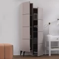 Ντουλάπι κουζίνας/μπάνιου - Παπουτσοθήκη Stair Megapap χρώμα ανοιχτή μόκα 62,2x37,4x156εκ.