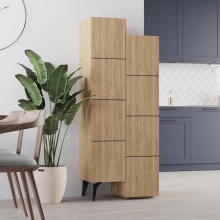 Ντουλάπι κουζίνας/μπάνιου - Παπουτσοθήκη Stair Megapap χρώμα sapphire oak 62,2x37,4x156εκ.