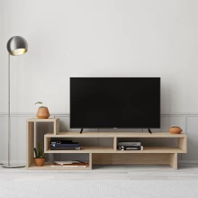 Έπιπλο τηλεόρασης Tetra Megapap χρώμα sapphire oak 136,7x40x42εκ.