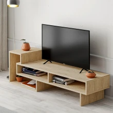 Έπιπλο τηλεόρασης Tetra Megapap χρώμα sapphire oak 136,7x40x42εκ.