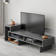 Έπιπλο τηλεόρασης Tetra Megapap χρώμα γκρι ρετρό 136,7x40x42εκ.