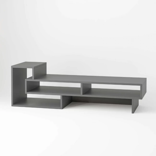 Έπιπλο τηλεόρασης Tetra Megapap χρώμα γκρι ρετρό 136,7x40x42εκ.
