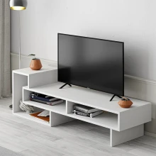 Έπιπλο τηλεόρασης Tetra Megapap χρώμα λευκό 136,7x40x42εκ.