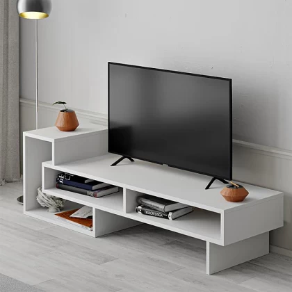 Έπιπλο τηλεόρασης Tetra Megapap χρώμα λευκό 136,7x40x42εκ. Έπιπλο τηλεόρασης Tetra Megapap χρώμα λευκό 136,7x40x42εκ.