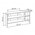 Έπιπλο τηλεόρασης γωνιακό Thales Megapap χρώμα black wood 110x36x45εκ.