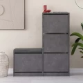 Παπουτσοθήκη Dude Megapap χρώμα γκρι ρετρό104,8x26x118,5εκ.