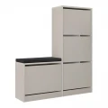 Παπουτσοθήκη Dude Megapap χρώμα sandstone 104,8x26x118,5εκ.