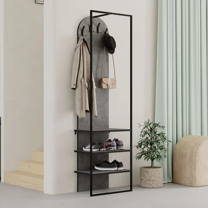 Έπιπλο εισόδου Archy Megapap χρώμα γκρι ρετρό 53x31,7x180εκ. Έπιπλο εισόδου Archy Megapap χρώμα γκρι ρετρό 53x31,7x180εκ.