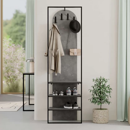 Έπιπλο εισόδου Archy Megapap χρώμα γκρι ρετρό 53x31,7x180εκ. Έπιπλο εισόδου Archy Megapap χρώμα γκρι ρετρό 53x31,7x180εκ.