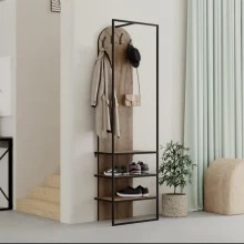 Έπιπλο εισόδου Archy Megapap χρώμα ανοιχτό καρυδί 53x31,7x180εκ.