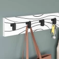 Κρεμάστρα τοίχου Flow Megapap χρώμα λευκό 63x1,8x9,8εκ.