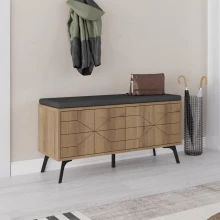 Παπουτσοθήκη Dune Megapap χρώμα ανοιχτό καρυδί 107x35x55εκ.