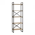 Βιβλιοθήκη Dusan Megapap χρώμα sepet oak 58x30x175εκ.