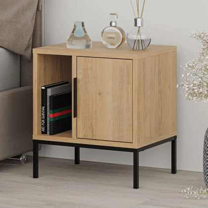 Κομοδίνο Glynn Megapap χρώμα saphhire oak 45x35x50εκ. Κομοδίνο Glynn Megapap χρώμα saphhire oak 45x35x50εκ.