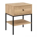 Κομοδίνο Lisa Megapap χρώμα saphhire oak 45x35x56εκ.