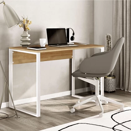 Γραφείο εργασίας Inna Megapap χρώμα sapphire oak - λευκό 110x60x75εκ. Γραφείο εργασίας Inna Megapap χρώμα sapphire oak - λευκό 110x60x75εκ.