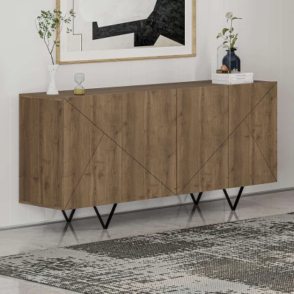 Μπουφές Jakomen Megapap χρώμα ανοιχτό καρυδί 180x41,7x80εκ. Μπουφές Jakomen Megapap χρώμα ανοιχτό καρυδί 180x41,7x80εκ.