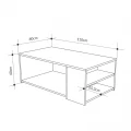 Τραπεζάκι σαλονιού Berg Megapap χρώμα γκρι ρετρό 110x60x40εκ.