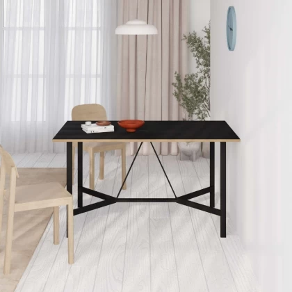 Τραπέζι Adoro Megapap χρώμα μαύρο 140x80x75εκ. Τραπέζι Adoro Megapap χρώμα μαύρο 140x80x75εκ.