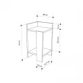 Κομοδίνο Elos Megapap χρώμα saphhire oak - silky black 30x31,7x55εκ.