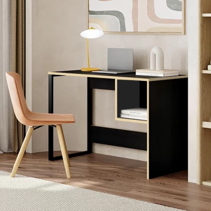 Γραφείο εργασίας Cubo Megapap χρώμα black wood 110x50x75εκ. Γραφείο εργασίας Cubo Megapap χρώμα black wood 110x50x75εκ.