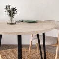 Τραπέζι Xana Megapap χρώμα travertine Ø90x77,5εκ.