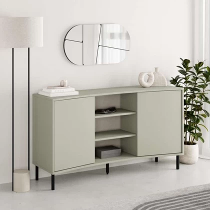 Μπουφές Frem Megapap χρώμα ash green 150x40x81εκ. Μπουφές Frem Megapap χρώμα ash green 150x40x81εκ.