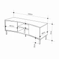 Έπιπλο τηλεόρασης Frem Megapap χρώμα ash green 150x40x55εκ.
