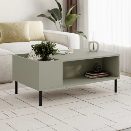 Τραπεζάκι σαλονιού Vena Megapap χρώμα ash green 100x60x42εκ. Τραπεζάκι σαλονιού Vena Megapap χρώμα ash green 100x60x42εκ.