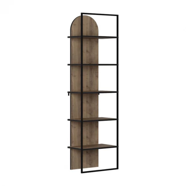 Βιβλιοθήκη Archy Megapap χρώμα ανοιχτό καρυδί 53x31,7x180εκ.