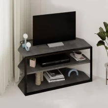 Έπιπλο τηλεόρασης γωνιακό Echo Megapap χρώμα γκρι ρετρό 98x37x45εκ.