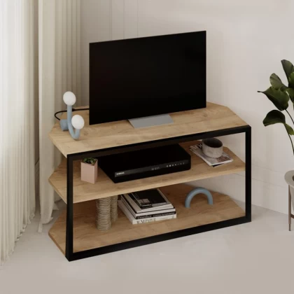 Έπιπλο τηλεόρασης γωνιακό Echo Megapap χρώμα sapphire oak 98x37x45εκ. Έπιπλο τηλεόρασης γωνιακό Echo Megapap χρώμα sapphire oak 98x37x45εκ.