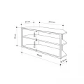 Έπιπλο τηλεόρασης γωνιακό Echo Megapap χρώμα sapphire oak 98x37x45εκ.