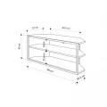 Έπιπλο τηλεόρασης γωνιακό Echo Megapap χρώμα sapphire oak 98x37x45εκ.
