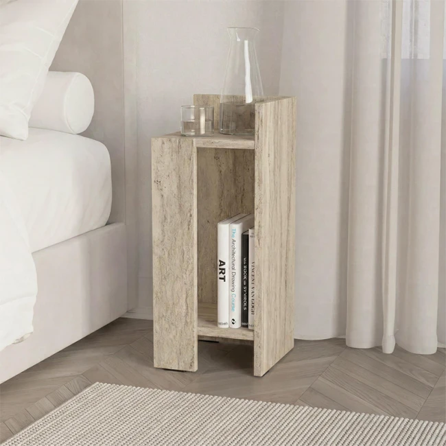 Κομοδίνο Elos Megapap δεξί χρώμα travertine 25x27x60εκ.