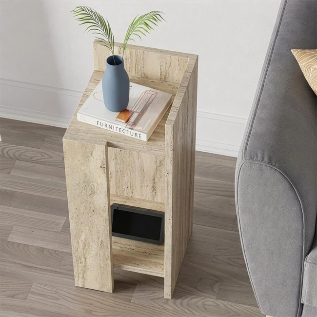 Κομοδίνο Elos Megapap δεξί χρώμα travertine 25x27x60εκ.