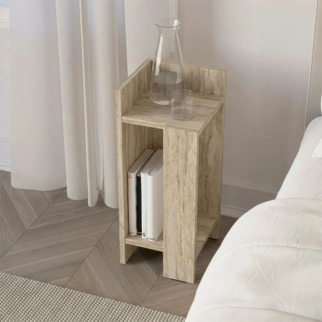 Κομοδίνο Elos Megapap αριστερό χρώμα travertine 25x27x60εκ.