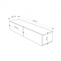 Έπιπλο τηλεόρασης επιτοίχιο Francy Megapap χρώμα sandstone 135x31,7x25εκ.