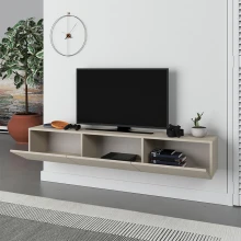 Έπιπλο τηλεόρασης επιτοίχιο Francy Megapap χρώμα sandstone 180x30x30εκ.