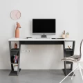 Γραφείο εργασίας Papillon Megapap χρώμα ανθρακί - λευκό 137x60x75εκ