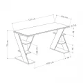 Γραφείο εργασίας Papillon Megapap χρώμα sapphire oak - λευκό 137x60x75εκ