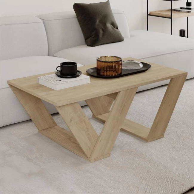 Τραπεζάκι σαλονιού Pipra Megapap χρώμα sapphire oak 110x60x40εκ.