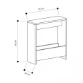 Τραπεζάκι βοηθητικό Simpi Megapap χρώμα sapphire oak 55x20x60εκ.