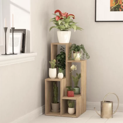 Ραφιέρα - Ανθοστήλη Sule Megapap χρώμα sapphire oak 84x20x89εκ. Ραφιέρα - Ανθοστήλη Sule Megapap χρώμα sapphire oak 84x20x89εκ.