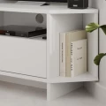 Έπιπλο τηλεόρασης γωνιακό Viva Megapap χρώμα λευκό 95,7x35,4x45εκ.