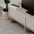 Έπιπλο τηλεόρασης Yuki Megapap χρώμα sandstone - sepet oak 118x35x40,6εκ.