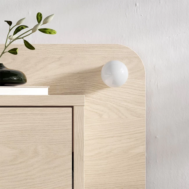 Κομοδίνο επιτοίχιο Dotta Megapap με LED χρώμα light oak 52x33,6x28εκ.